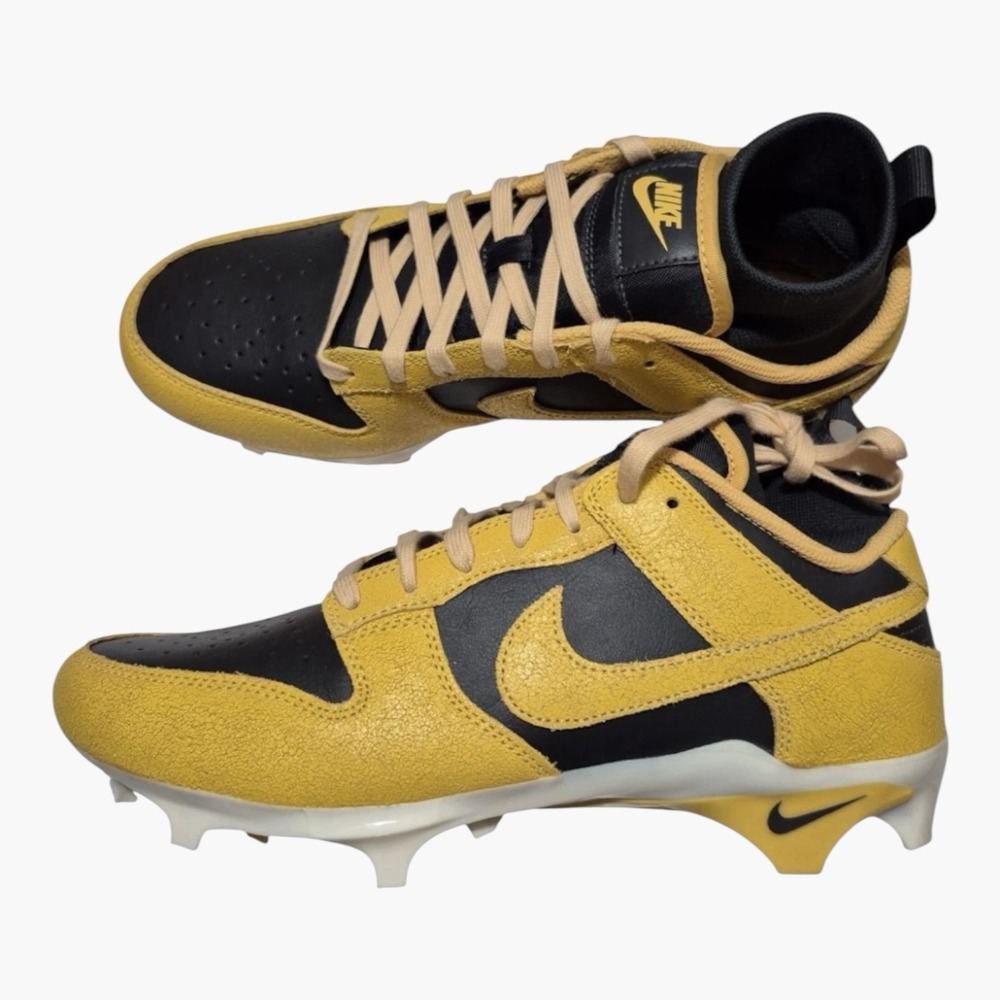 Nike Alpha Menace 4 Dunk Black Yellow Flare Football Cleats HV6925-001 Men Sz 15